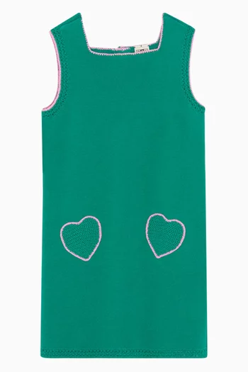 فستان بلا أكمام ومنسوج من قطن