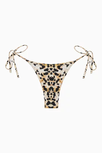 Praia Cheetah-print Bikini Briefs