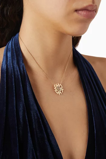 Arabic 'Hobb' Amethyst Necklace in 18kt Gold