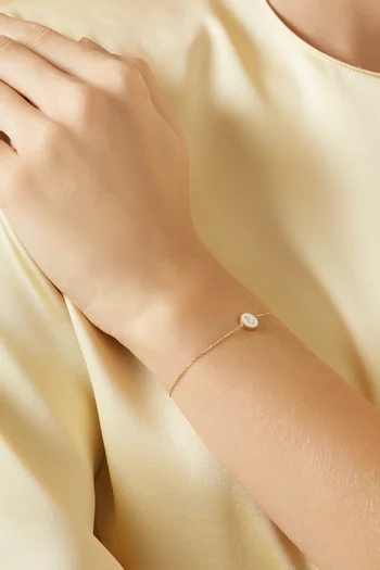 Oula Enamel Coin Bracelet in 18kt Yellow Gold