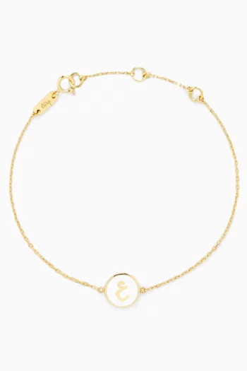 Oula Enamel Coin Bracelet in 18kt Yellow Gold