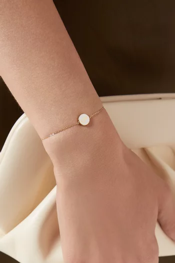 Arabic Letter 'Seen' Double-sided Bracelet in 18kt Gold