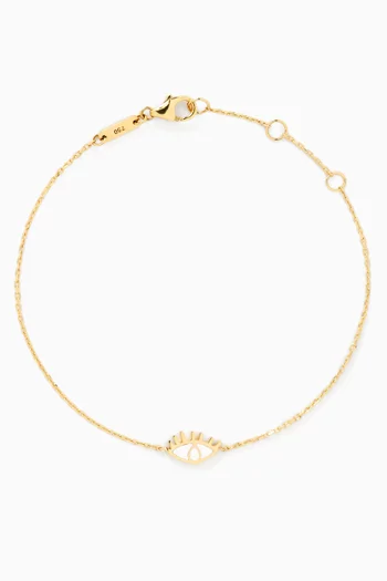Evil Eye 'Ya Ein' Bracelet in Enamel & 18kt Gold