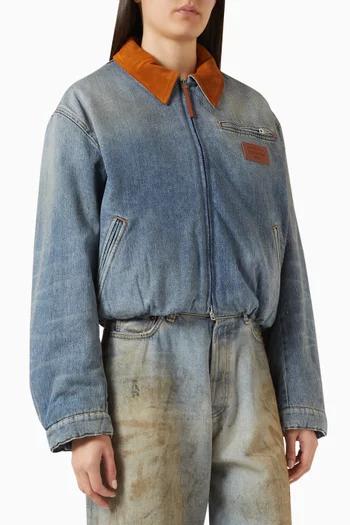 Bomber Blouson Jacket in Denim