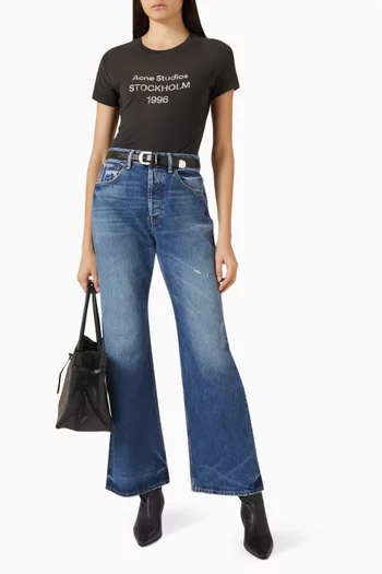 Logo T-shirt in Cotton & Hemp