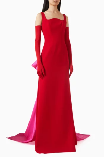 Granato Gown in Crepe & Taffeta