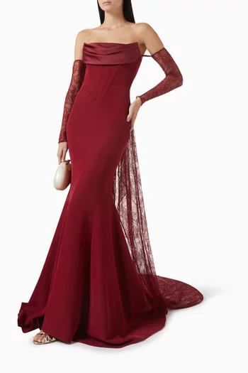 فستان سهرة امادا بتصميم مشد