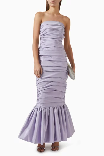 فستان بييترا طويل بكشكش