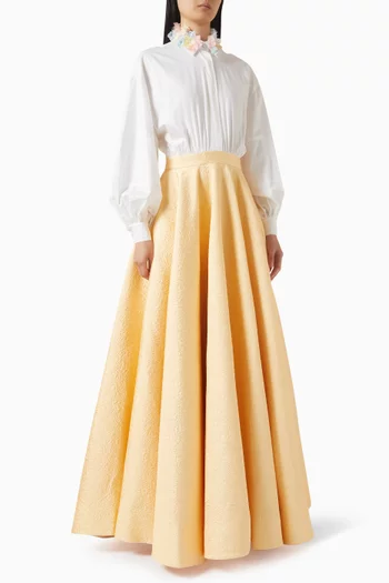 فستان سهرة مارس مكون من قميص وتنورة