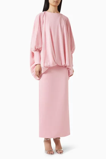 فستان فرومبواز طويل بتصميم منفوخ