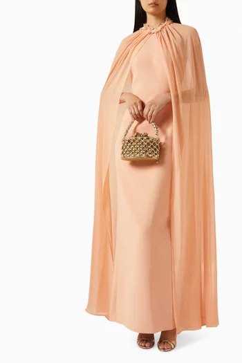 فستان سيرين طويل بكاب