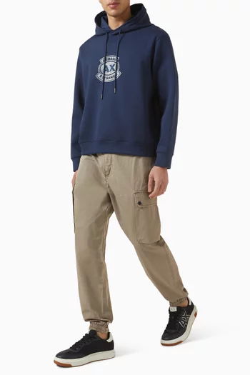 سويت شيرت بغطاء رأس بشعار AX