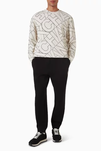 سويت شيرت بشعار الماركة المائل