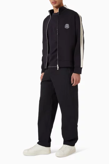 سويت شيرت بسحّاب وشعار AX