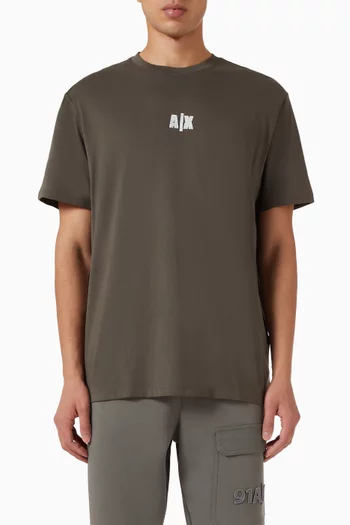 تي شيرت بشعار AX قطن