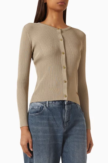 كارديغان بشعار الماركة مزيج رايون