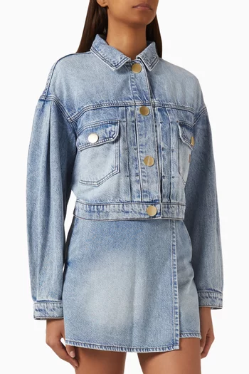 Clubhouse Crop Jacket in Denim