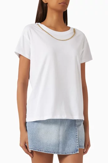 تي شيرت مزين بسلسلة