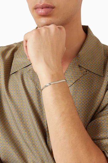 سوار بسلسلة بنقشة هيرنج بون نحاس