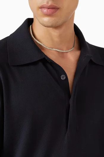 قلادة بسلسلة بنقشة هيرنج بون نحاس