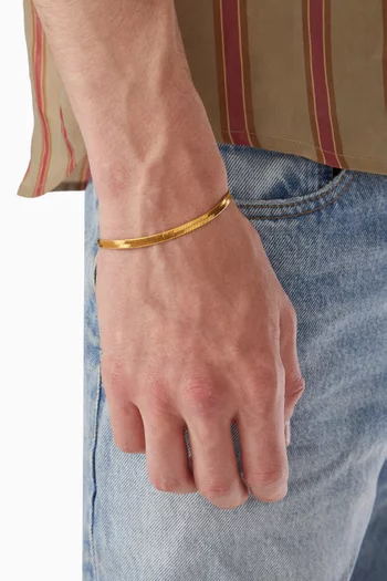 سوار بسلسلة بنقشة هيرنج بون نحاس