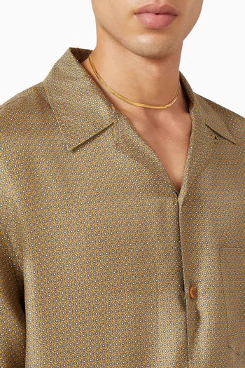 قلادة بسلسلة بنقشة هيرنج بون نحاس