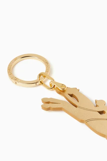 Le Pliage Xtra Keyring in Metallic Leather