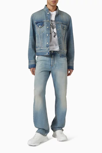 تي شيرت بطبعة جمجمة دانتيل قطن