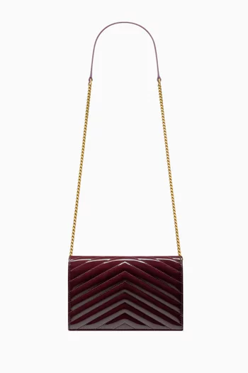 Cassandre Envelope Chain Wallet in Patent Leather