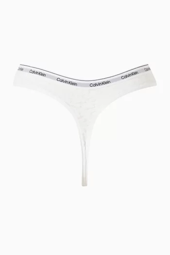 High-leg Thong in Leopard Lace