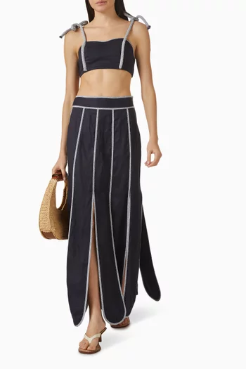 Camogli Crop Top in Linen