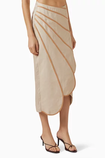 Sango Scallop Skirt in Linen