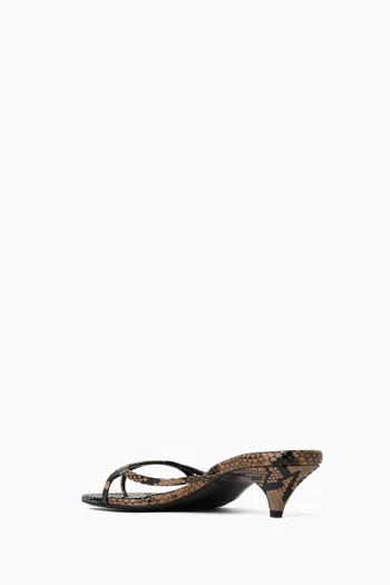 Mila Mules in Snakeskin