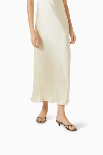 حذاء ميلا مفتوح من الخلف بنقشة جلد الأفعى