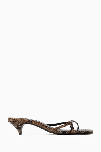 Mila Mules in Snakeskin