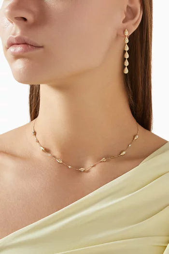 Marquis Diamond Drop Earrings in 18kt Yellow Gold