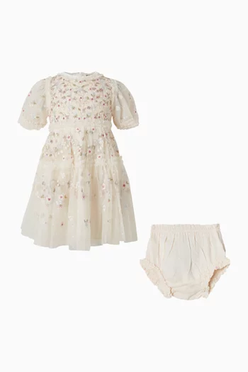 فستان جارلاند مزين بأشرطة