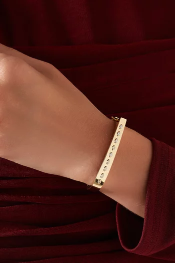 سوار مرصع بالماس ذهب ‏أصفر عيار 18