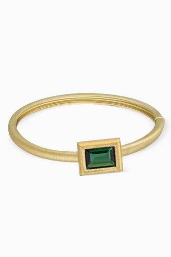 Satine Emerald Bangle in 18kt Yellow Gold