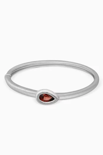 Satine Tourmaline Bangle in 18kt White Gold