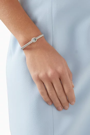 Satine Pear Tourmaline Bangle in 18kt White Gold