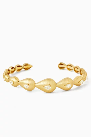 سوار مرصع بالماس بشكل ماركيز ذهب أصفر عيار ‏18‏