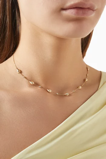 Marquis Diamond Chain Necklace in 18kt Yellow Gold