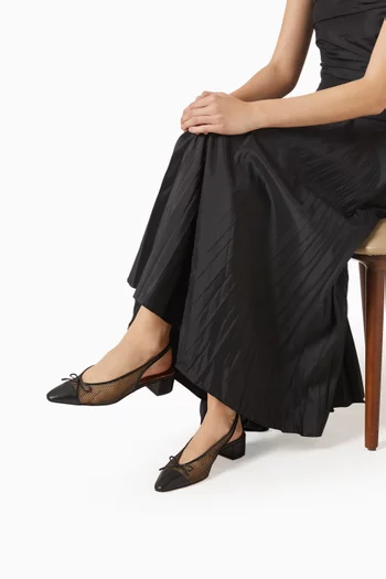 Gioia 35 Slingback Pumps in Mesh