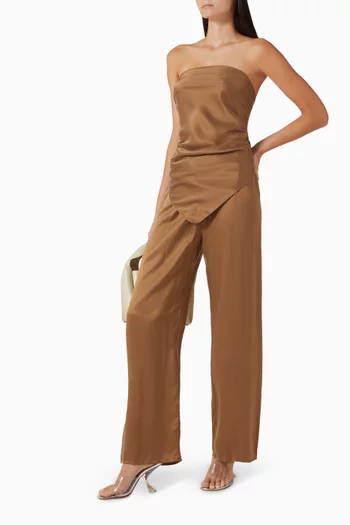 بنطال بيرسي برباط تضييق حرير