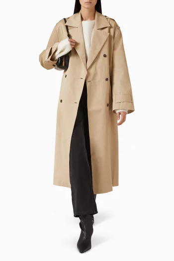 Gabriel Belted Trench Coat in Cotton