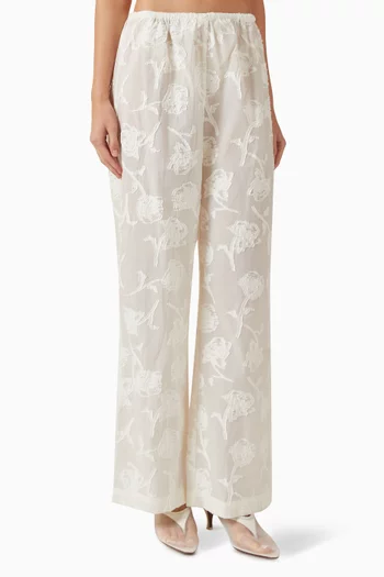 بنطال أزاليا مزيج قطن وجاكار