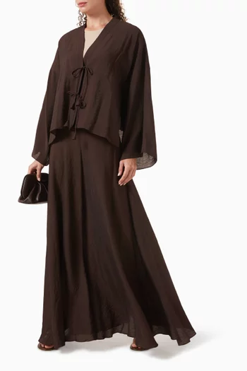 طقم بلوزة وتنورة مزيج قطن