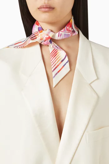 Unused Ex-Libris Marble Twilly Scarf in Silk