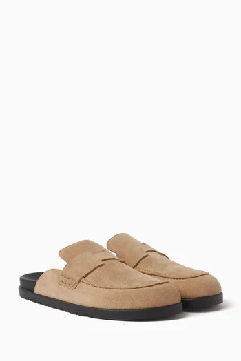 حذاء جو مفتوح من الخلف جلد عجل غير مستعمل، مقاس 40 بالمقاسات الأوروبية